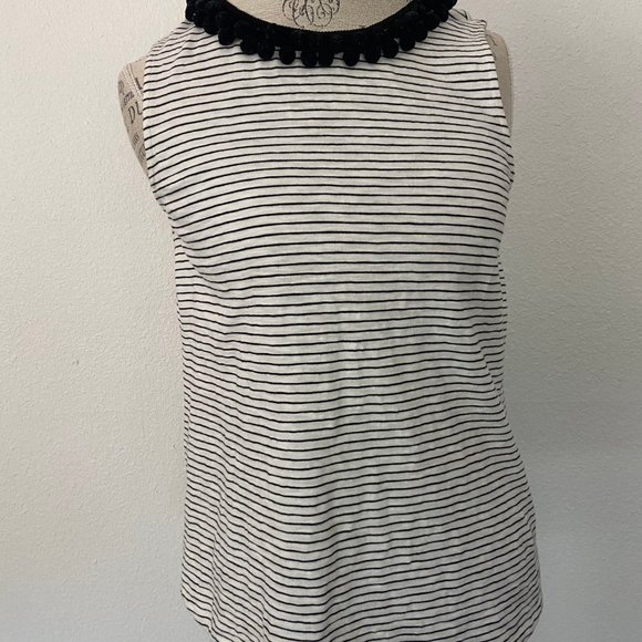 Boden sleeveless shirt with pompom neck - Picture 1 of 5